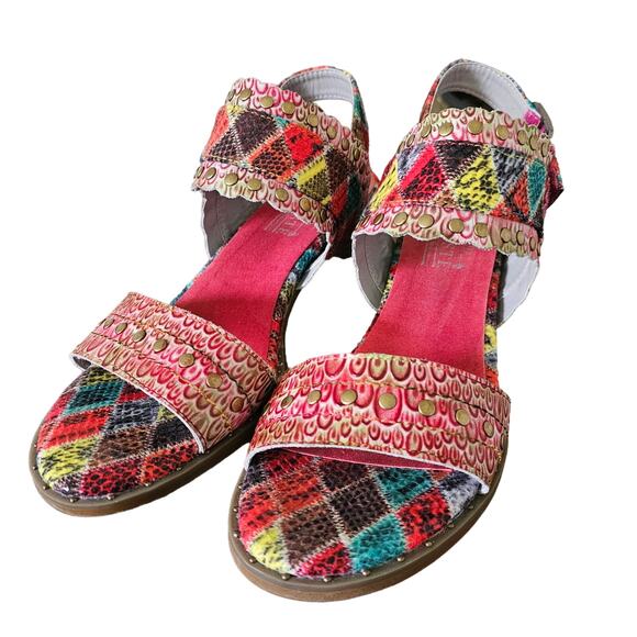 Spring Step L'Artiste Block Heel Sandals 41/10 - Picture 7 of 8